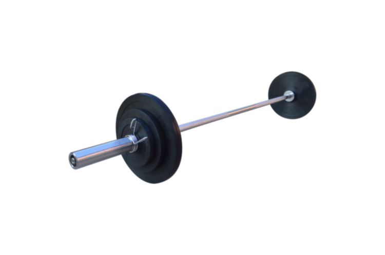 Обгумована штанга на 50 кг з олімпійським грифом Гантелі, гирі, штанги та диски металеві розбірні Київ - фото 1