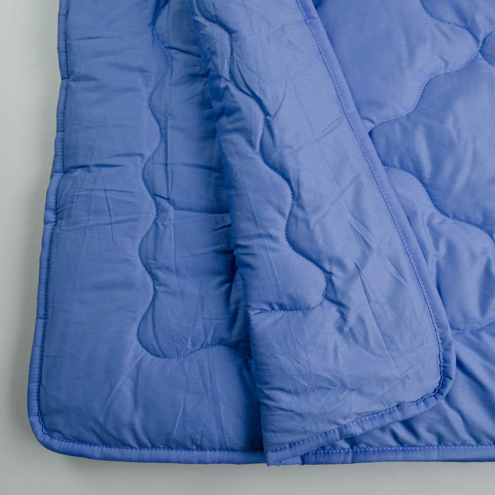 Ковдра конопляна літня Сатин Волошка YouStar двоспальна 170х210 см (Синій) Суми - фото 2