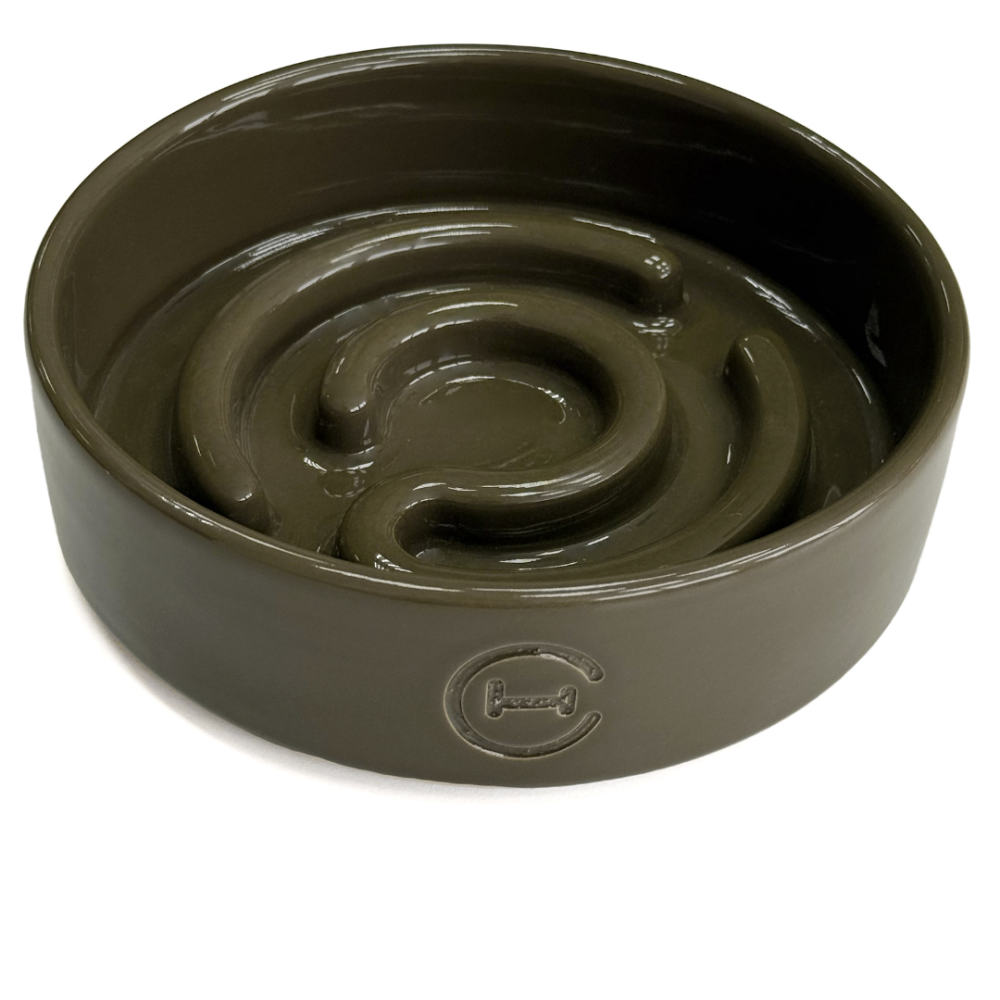 Керамічна миска для годування собак для повільного годування Harley and Cho Olive Ceramic Slow Feeder, 0,8 л Одеса - фото 1