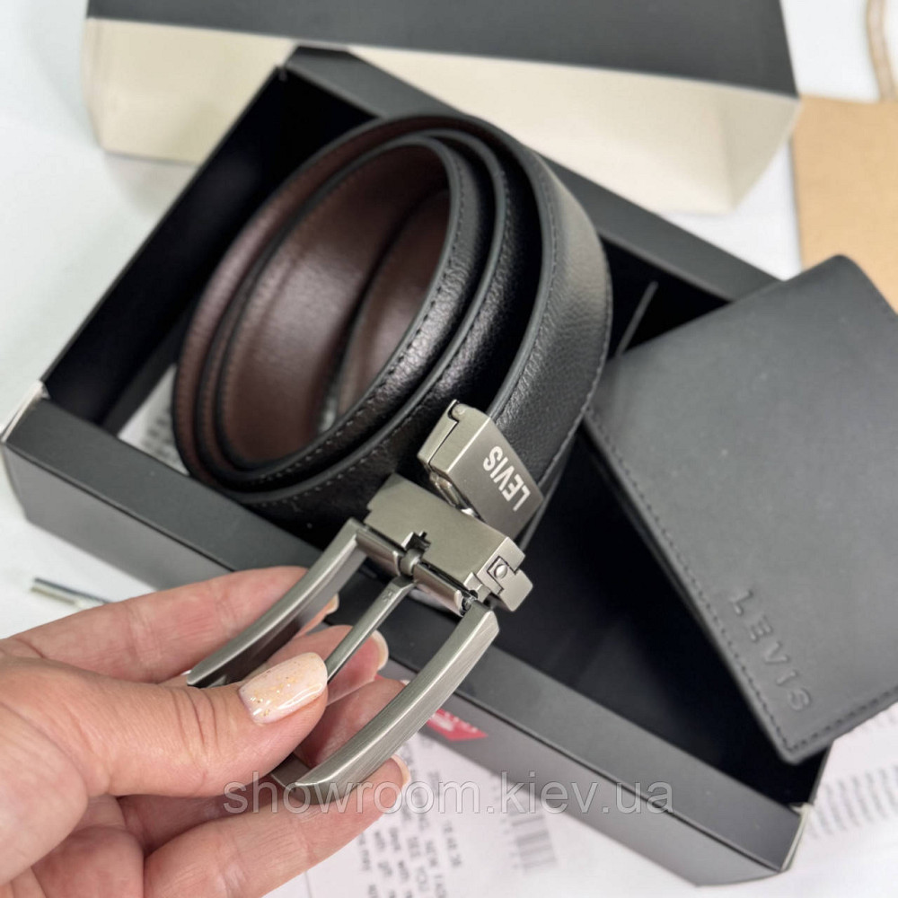 Мужской подарочный набор кошелек и ремень Levis (519) Киев - изображение 9