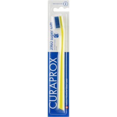 Зубна щітка Curaprox CS 3960 Super Soft Суперм'яка D 0.12 мм Жовта із синьою щетиною (CS 3960-06) Вінниця - фото 1