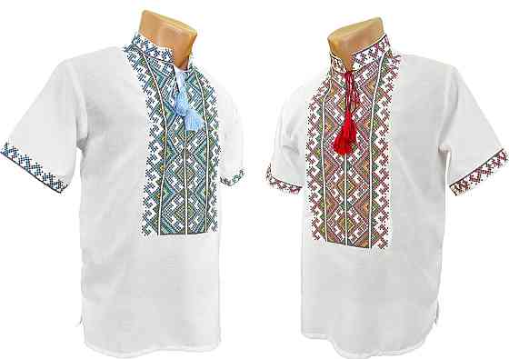 Чоловіча вишиванка на домотканому полотні Гармонія Київ