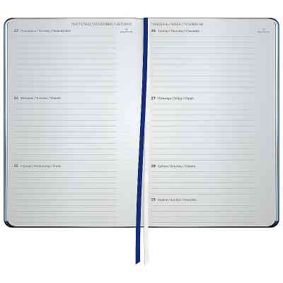 Еженедельник Axent датированный 2026 Partner City Soft 125х195, синий (8521-26-02-A) Винница