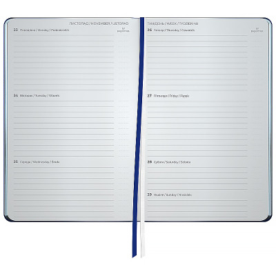 Еженедельник Axent датированный 2026 Partner City Soft 125х195, синий (8521-26-02-A) Винница - изображение 5