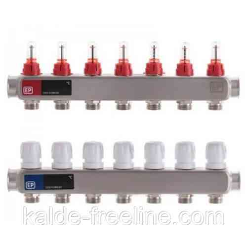 Колектор для теплої підлоги "EUROPRODUCT" на 7 контурів (нержавійка)) Харків