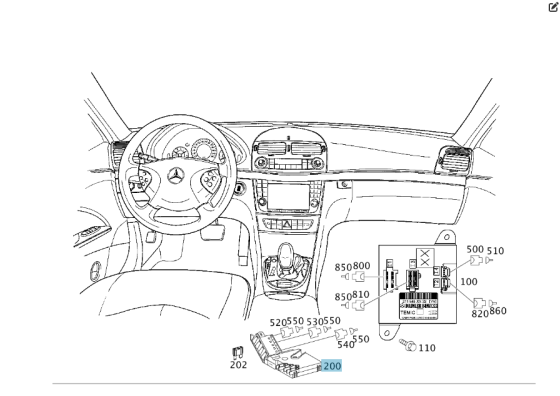 Mercedes-Benz  A2119820402 Передній блок силових запобіжників F32 CLS C219 E-class W211 E-class S211 Одесса