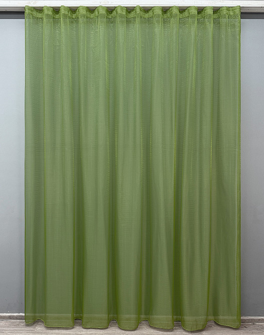 Тюль VR-Textil 006т Органза однотонна з люрексом Оливковий 400х270 см (42-1121) Київ - фото 2