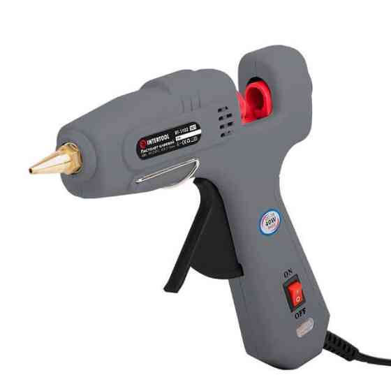 Пістолет клейовий 40(120) Вт, 195-210°C, під стрижні 10,8-11,5 мм, 10-16,5 г/хв INTERTOOL RT-1102 Киев