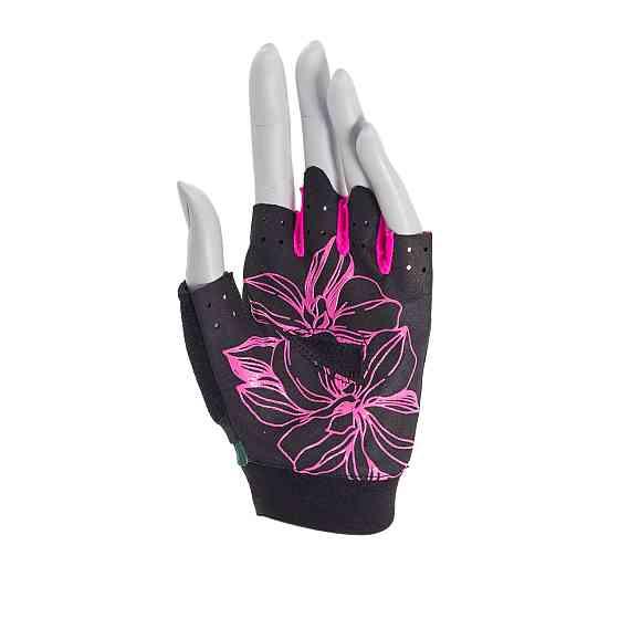 Рукавички для фітнесу MadMax MFG-770 Flower Power Gloves Black/Pink S Каменское