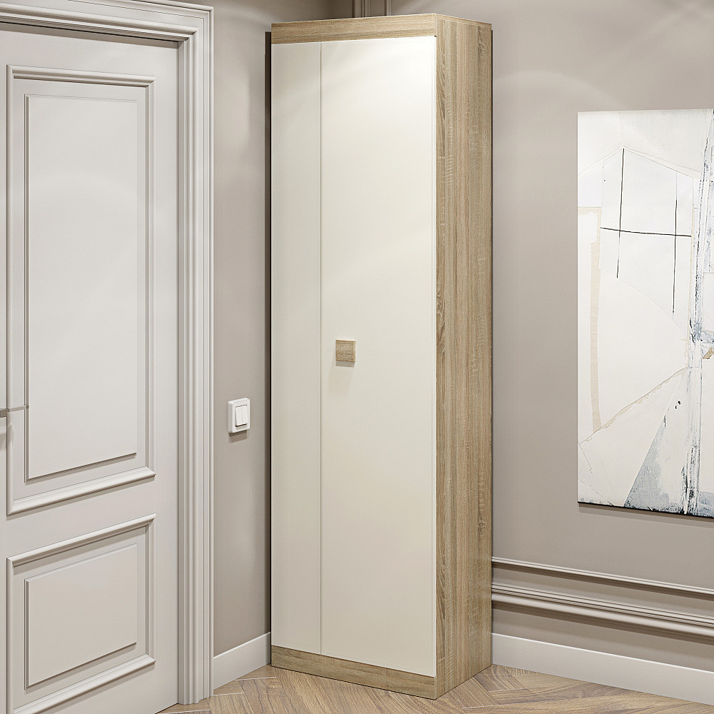 Шкаф распашной Эверест Соната-600 дуб сонома + белый (DTM-2307) Львов - изображение 3