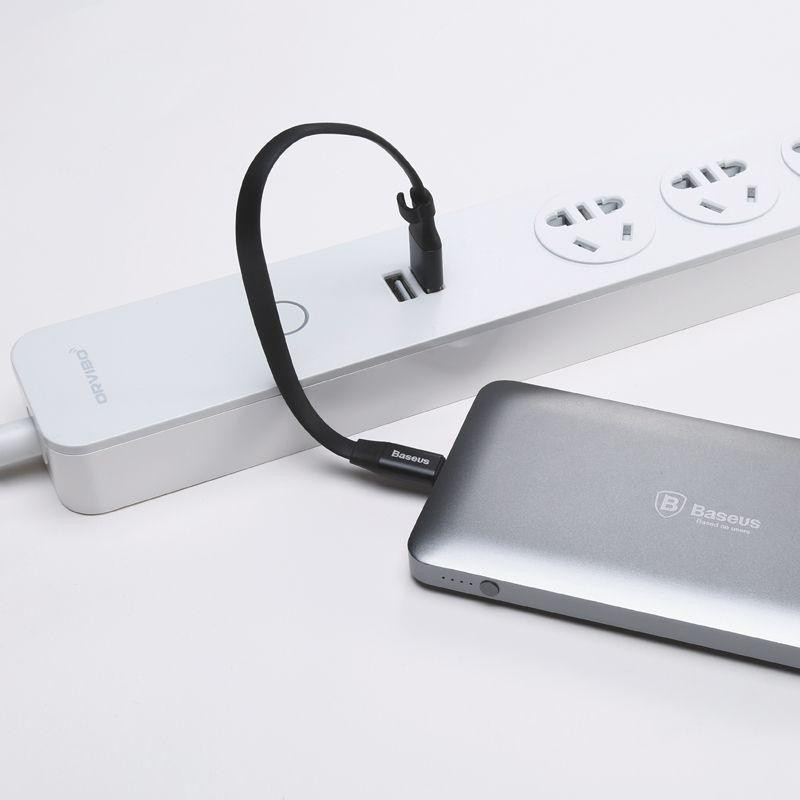 Кабель USB-Lightning/MicroUSB Baseus Two-in-one Portable Cable CALMBJ-01 (Чорний, 0.23 м) Миколаїв - фото 5