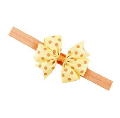 Дитяча пов'язка в горох one size помаранчево-жовтий Київ - фото 2