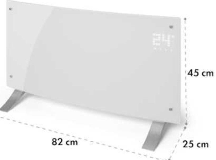 Изогнутый  сенсорный конвектор обогреватель Klarstein Киев - изображение 5