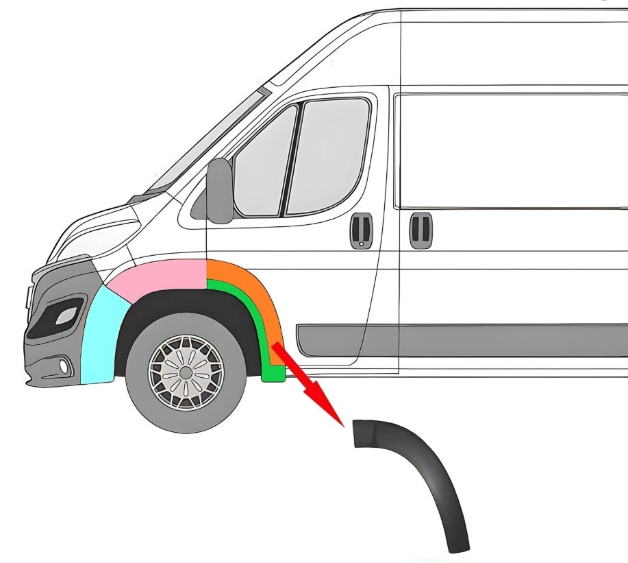Накладка крила GP Fiat Ducato 3 ліва (1307160070) Київ - фото 2