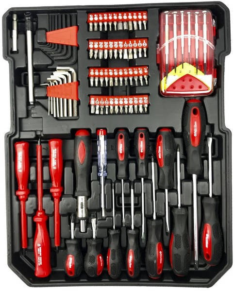 Набор инструментов MJ-600 600 предметов в чемодане на колесах, ключи, трещотки, биты, профессиональный комплект Одесса - изображение 5