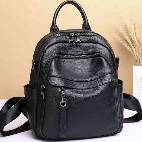 Трендовий жіночий шкіряний рюкзак на кожен день Міський рюкзак з натуральної шкіри для дівчат TidinBag Київ