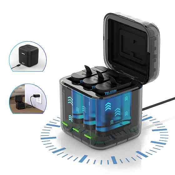 Зарядка та 2 акумулятори GoPro 12/11/10/9 1750mAh Telesin S0-BCG-04-TGP Київ