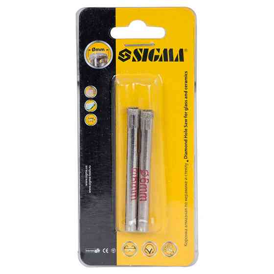 Sigma Коронки алмазные по керамике и стеклу Ø6мм (КРАТНО 2шт) SIGMA (1541061) Київ
