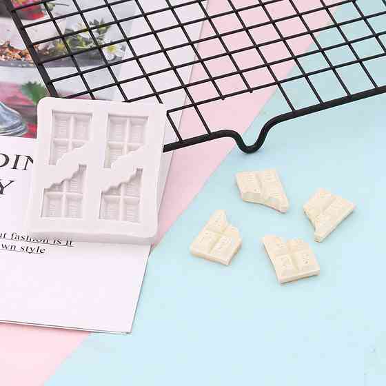 Молд силиконовый Шоколад 6 на 7 см серый Киев