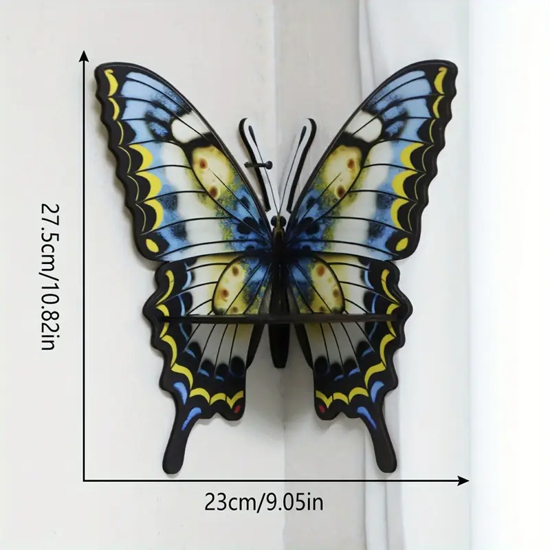 Угловая настенная полка из дерева Бабочка, 23×27.5см, органайзер для хранения из дерева, type G Каменец-Подольский - изображение 2