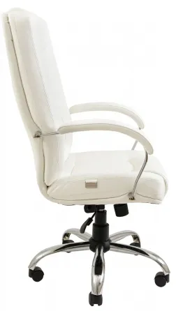 Офісне Крісло Керівника Richman Alberto Fly 2200 Хром М1 Tilt Білий Київ