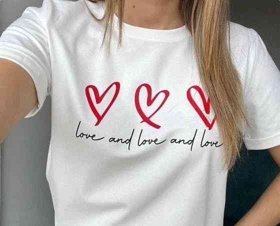 Футболка женская с принтом  48 Белая 2664085727 Днепр