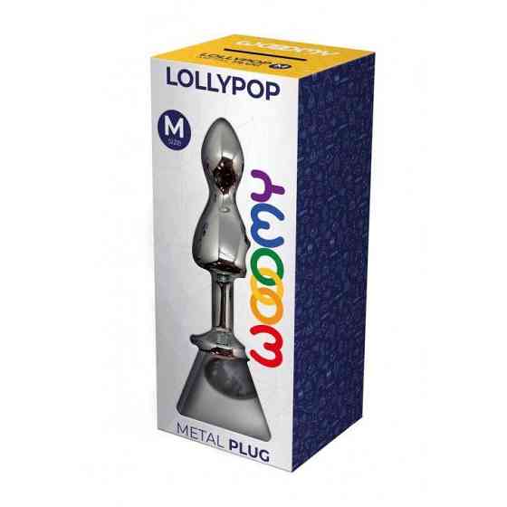 Металлическая анальна пробка Wooomy Lollypop Double Ball Metal Plug M, диаметр 3,1 см, длина 9,4 см Sex Aura Киев