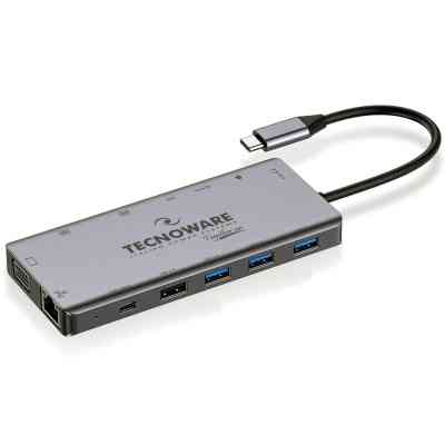 Порт-реплікатор TECNOWARE Dock Station USB TYPE-C 13 in 1 Adapter HUB (FHUB17692) Вінниця