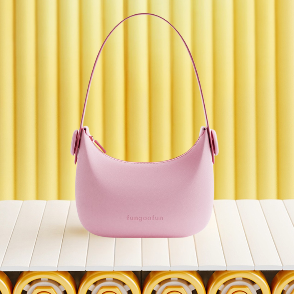 Сумочка силіконова клатч жіночий на ремінці з ручками водонепроникна сумка Fungoofun на блискавці, рожева Кам'янець-Подільський - фото 2