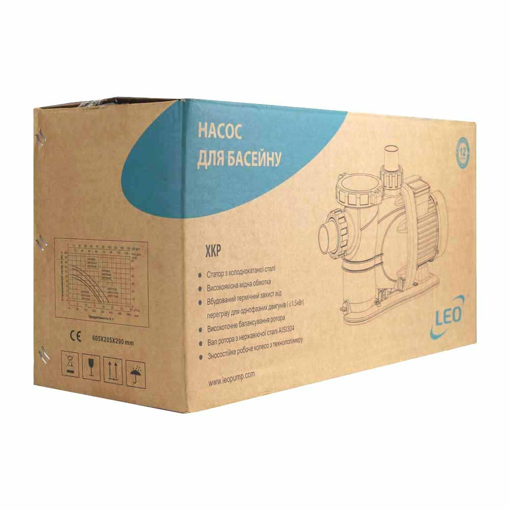 Насос для басейну 0.55 кВт Hmax 10 м Qmax 300 л/хв LEO XKP554 (772221) Київ - фото 7