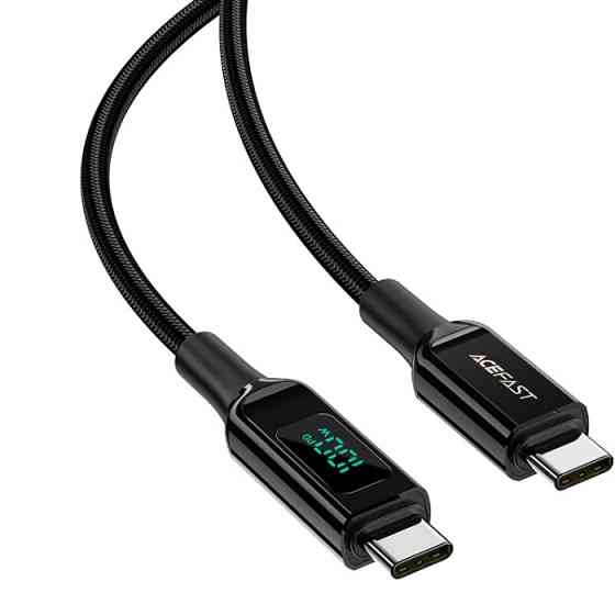 Кабель USB 2.0 Type-C M-M, 2 м, 100W, with display, C6-03 Acefast Вінниця