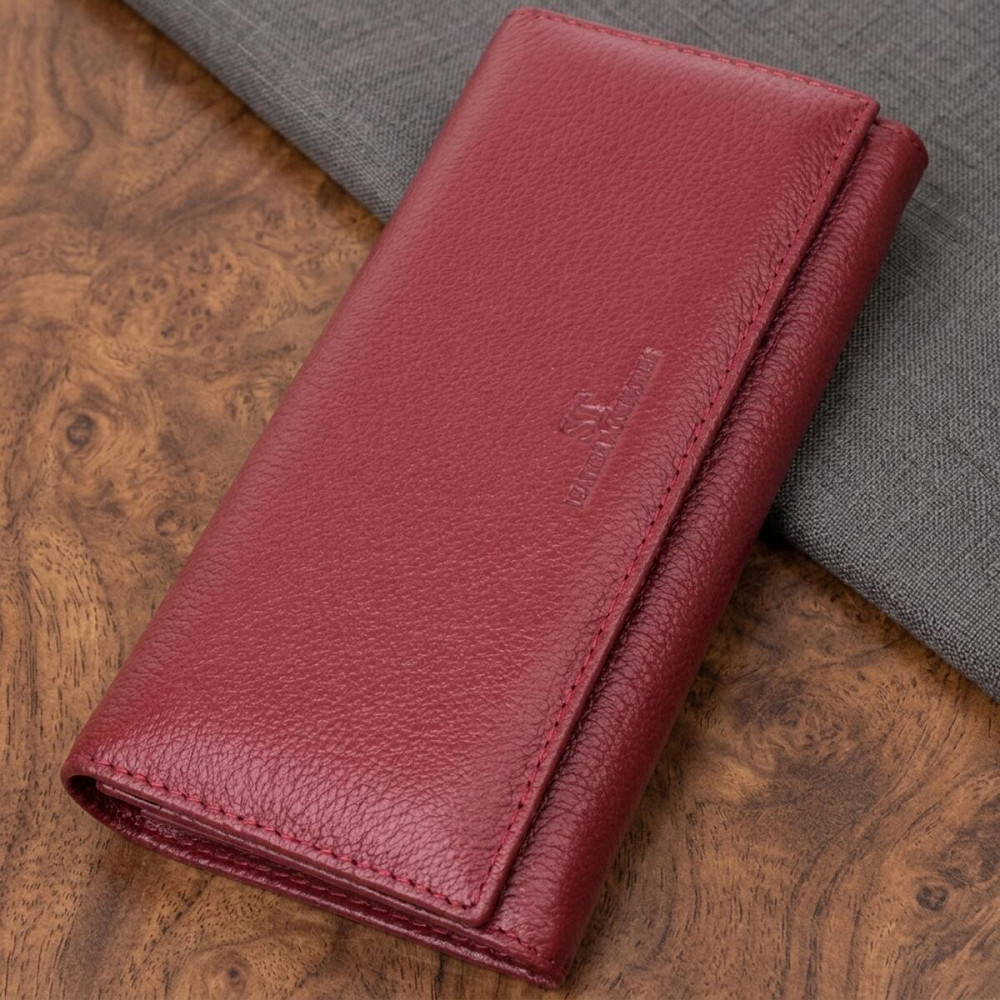Женский оригинальный кошелек из натуральной кожи ST Leather 22522 Бордовый Киев - изображение 11