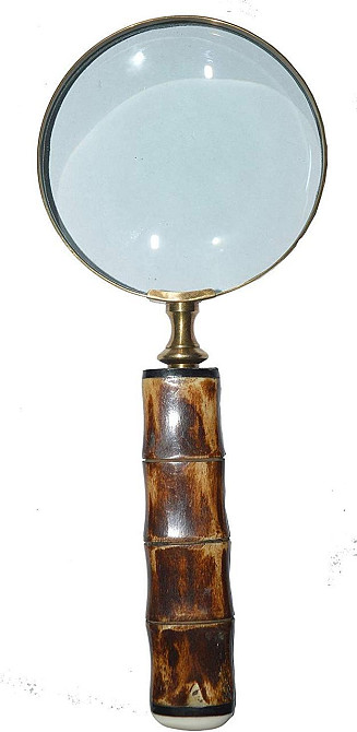 Ручная линза Deconoor 10X с антикварной латунной лупой, для чтения, монет и марок, с костяной ручкой Киев - изображение 5