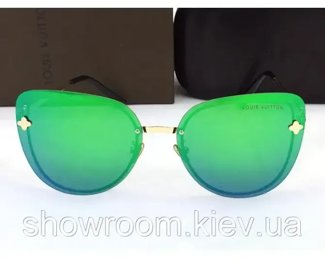 Жіночі сонцезахисні окуляри lv (18003) green Київ - фото 3