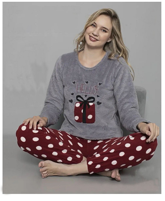 Жіноча флісова піжама з принтом Разные цвета, L Харків - фото 2