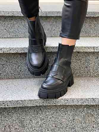 AVALON Женские ботинки AVALON черные натуральная кожа зима высота 13 см (4861) Коломия