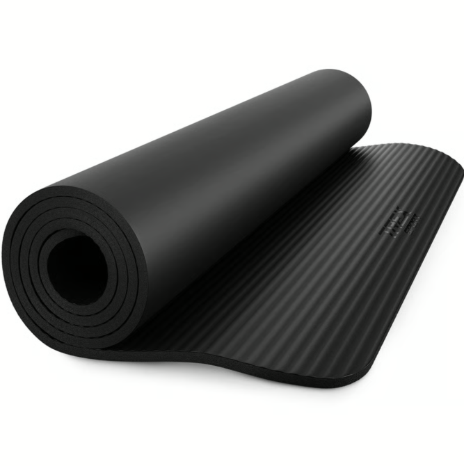 Коврик для йоги TX-019NGM NBR 1см 190х80 чорний Київ - фото 2