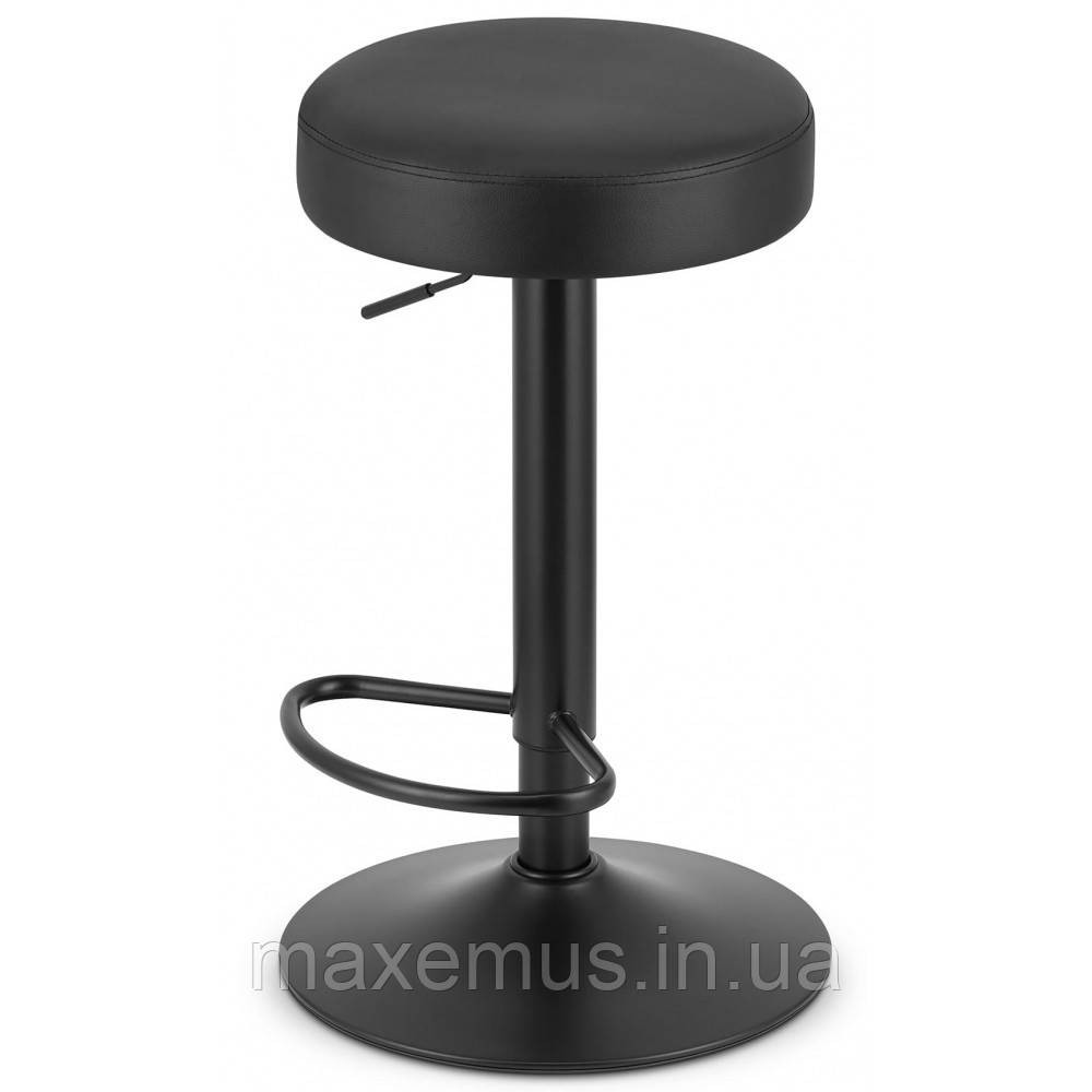 Барный стул для барной стойки без спинки на кухню на черной основе высокий Hoker эко кожа B 067 черн Львов - изображение 1