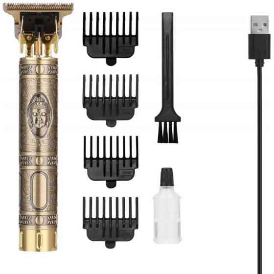 Машинка Для Стрижки Аккумуляторная Мужская Электрическая Триммер Для Бороды Золотистый Беспроводная Shuke Киев