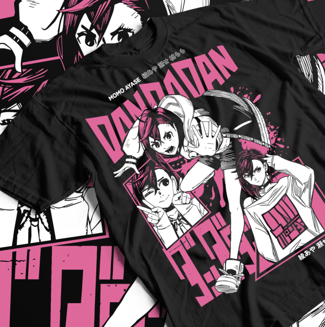 Футболка для хлопчика з аніме принтом Дандадан Сеіко Айасе Косплай оверсайз (зріст від 165 до 180) Чорний AnimeJ0733m Дніпро - фото 1