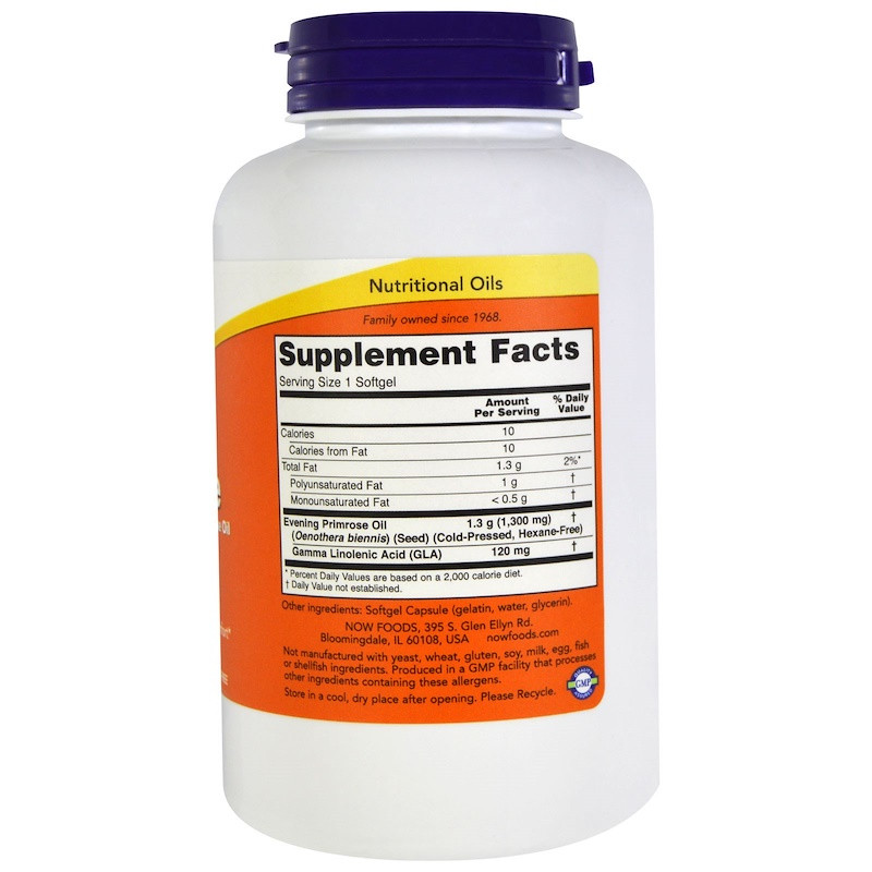 Масло вечерней примулы (Evening Primrose oil) 1300 мг 60 капсул Київ - фото 2