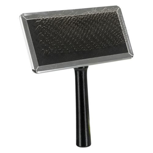 Пуходерка Trixie для собак м’яка дерев яна/хромована з додатковим гребінцем 11х14 см Київ - фото 3