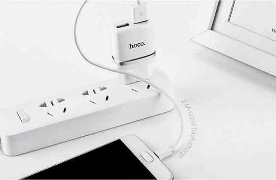 Мережевий зарядний пристрій HOCO C12 Smart dual USB charger, колір білий 6957531047759 Одеса