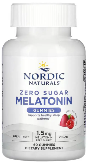 Мелатонін Nordic Naturals Zero Sugar Melatonin 60 жів таб малина Київ - фото 1