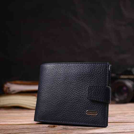 Популярний горизонтальний гаманець для чоловіків із натуральної шкіри флотар CANPELLINI 21884 Синє Київ