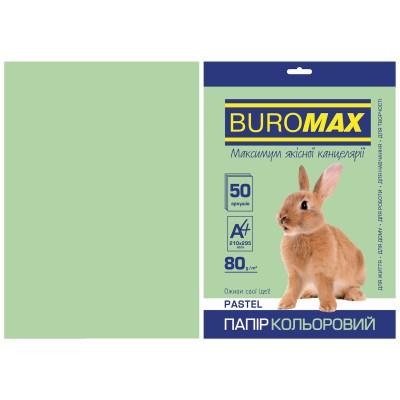 Бумага Buromax А4, 80g, PASTEL green, 50sh (BM.2721250-15) Винница - изображение 1