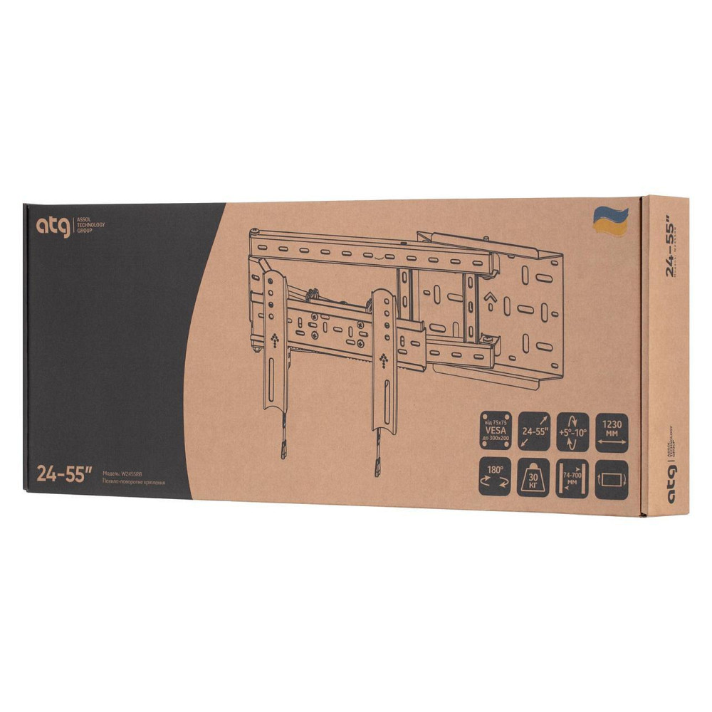 Кронштейн ATG W2455RB (VESA300х200) ( Чорний ) Харків - фото 8