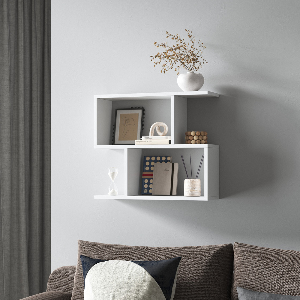 Полка для книг навесная VAYS M-49 Белый Львов - изображение 1