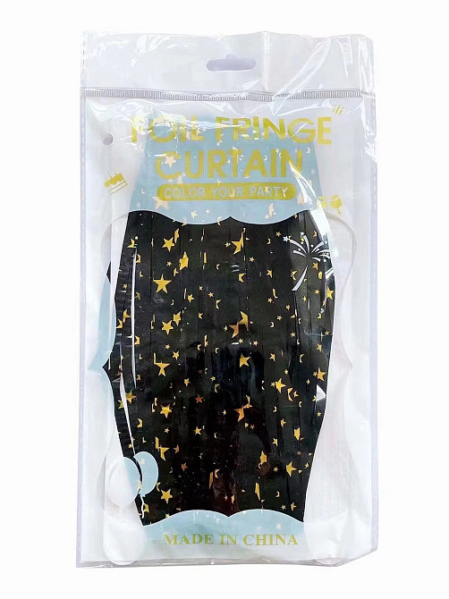 Дощик-штора «Зоряне небо» фольгована для прикраси фотозони, чорний Кам'янець-Подільський - фото 2