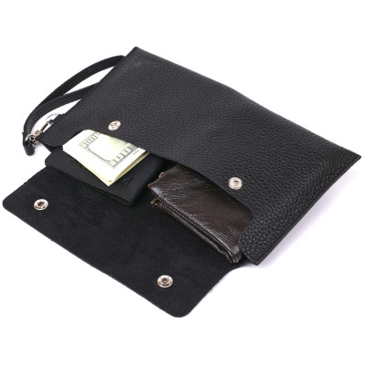 Косметичка Shvigel Кожаная тревел Черная (16416) Винница - изображение 8